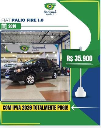 FIAT PALIO 1.0 MPI FIRE ECONOMY 8V FLEX 4P MANUAL FIAT PALIO 1.0 MPI FIRE ECONOMY 8V FLEX 4P MANUAL